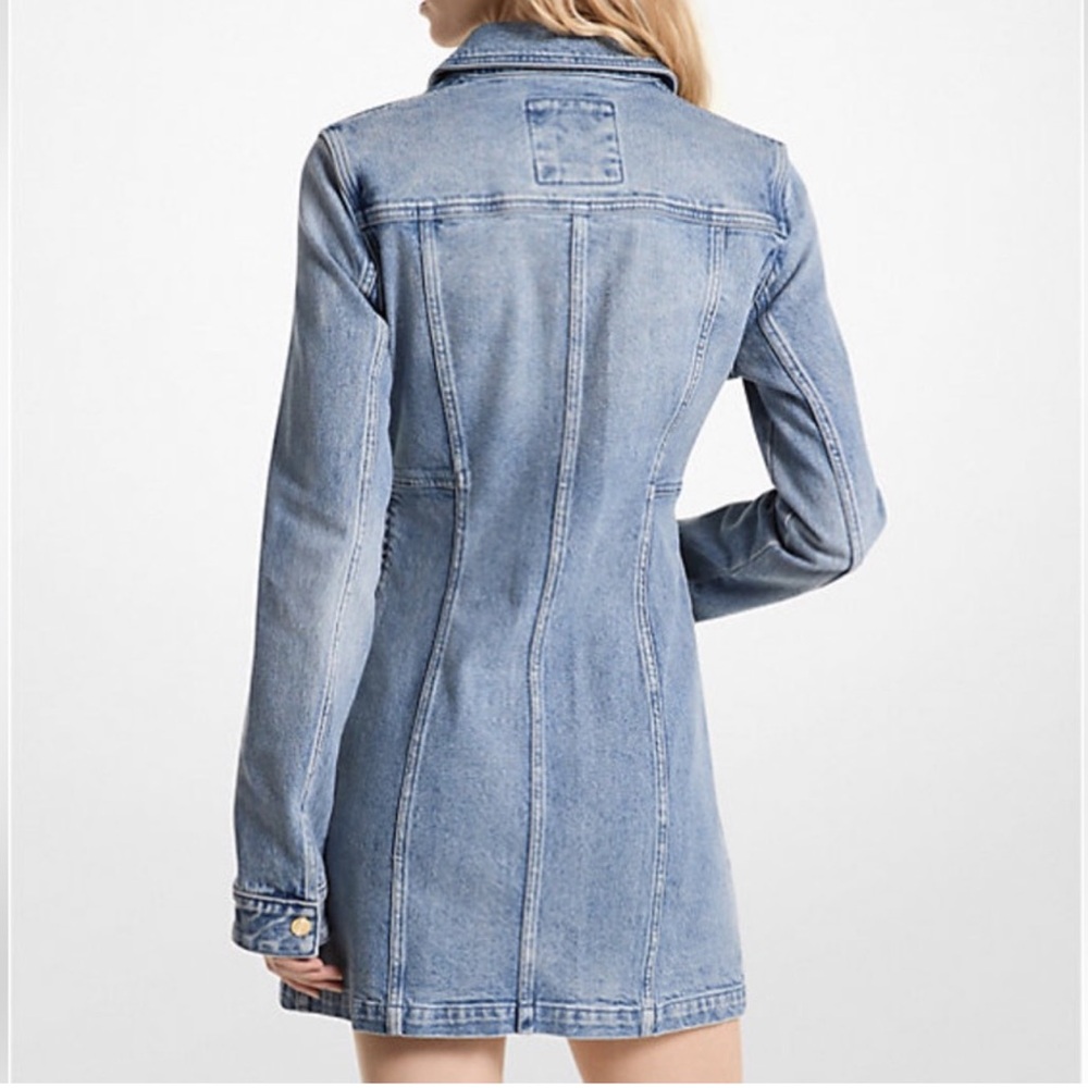 New Michael Kors lace up denim dress - Picture 2 of 13